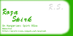 roza spirk business card
